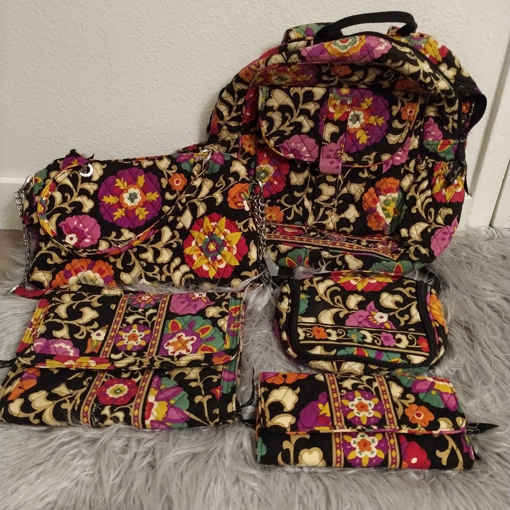 Like New, Vera Bradley 5 Piece Bundle Bags.